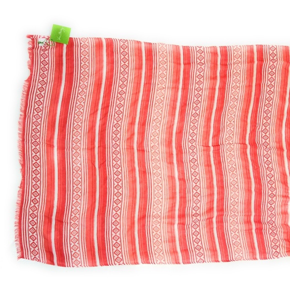 VERA BRADLEY NWT Womens Red White Print Scarf - Picture 4 of 5